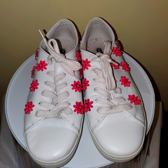 Alice & Olivia Cleo Floral Sneakers Size 8 - Picture 1 of 7